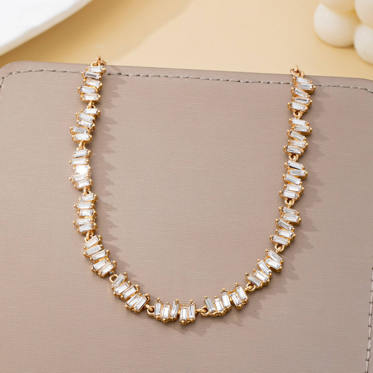 Jagged Baguette Crystal Necklace