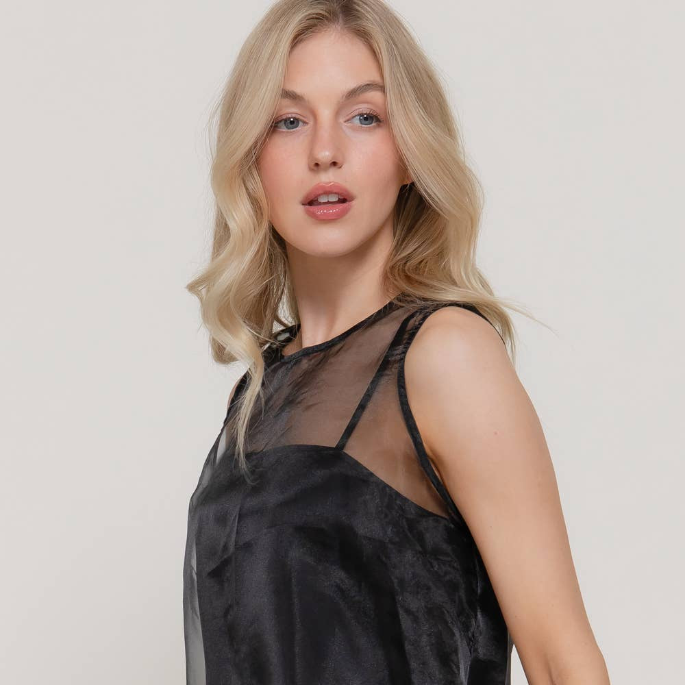 Sheer Blouse with Inner Camisole