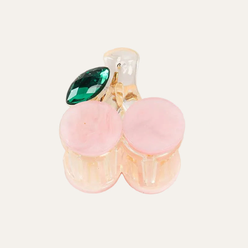 PINK CHERRY HAIR CLAW CLIPS