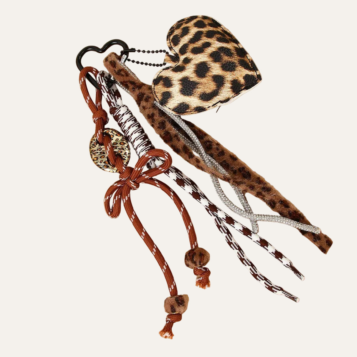 ANIMAL HEART ROPE BAG CHARM