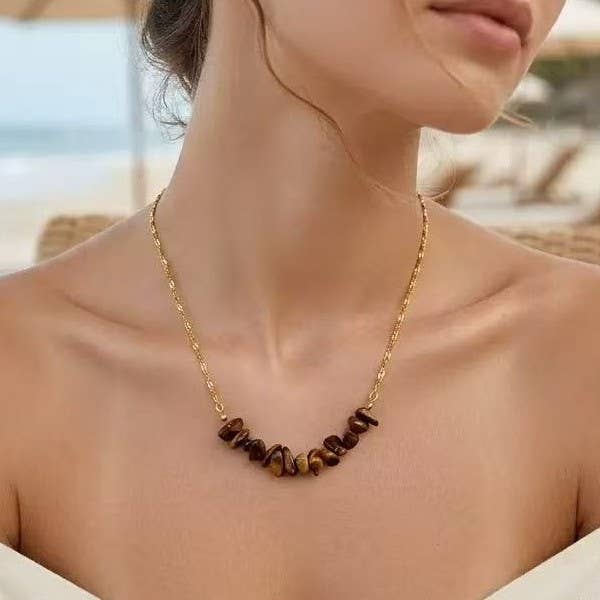 Tiger Eye Stone Necklace