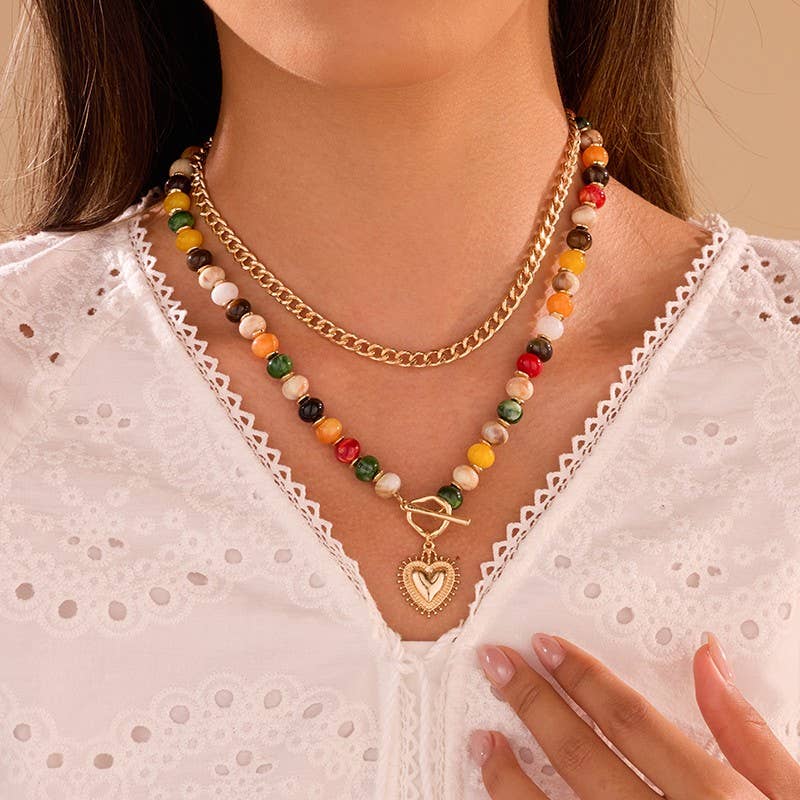 Multi Layer Beaded Necklaces