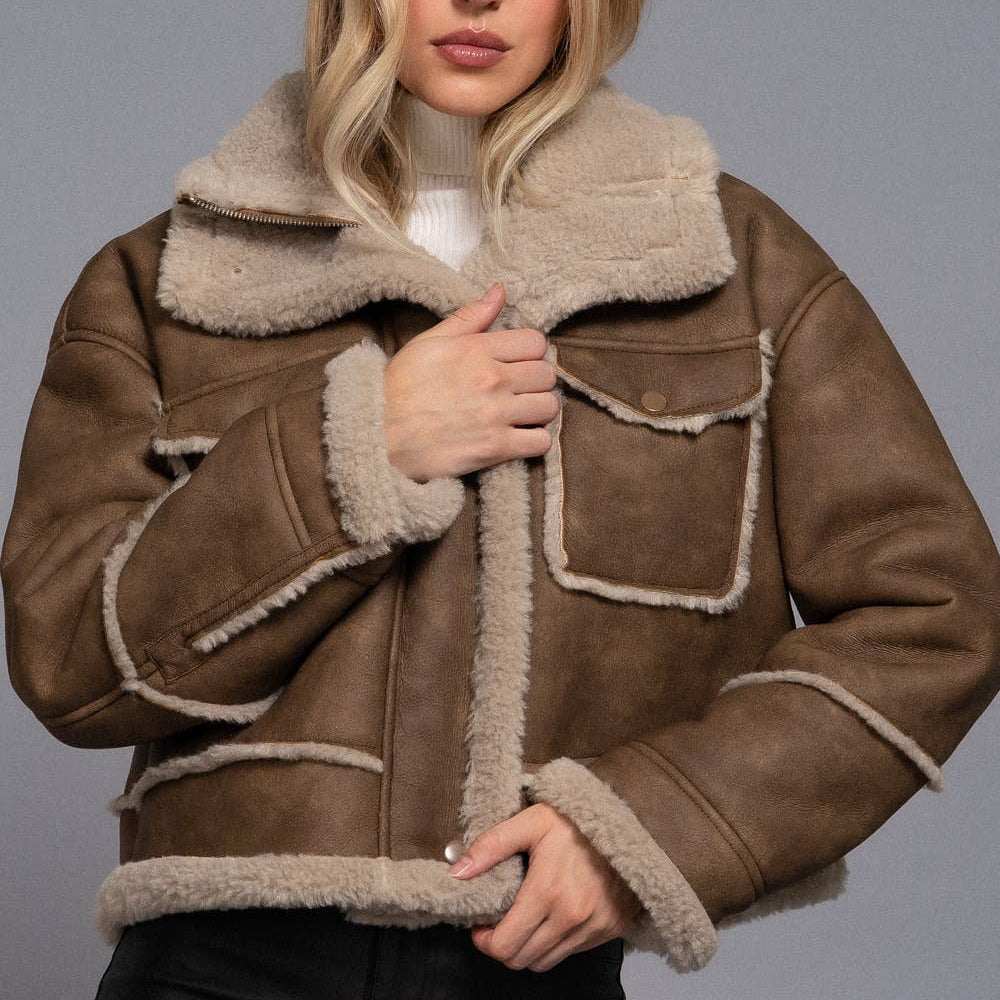 Shearling Biker Jacket