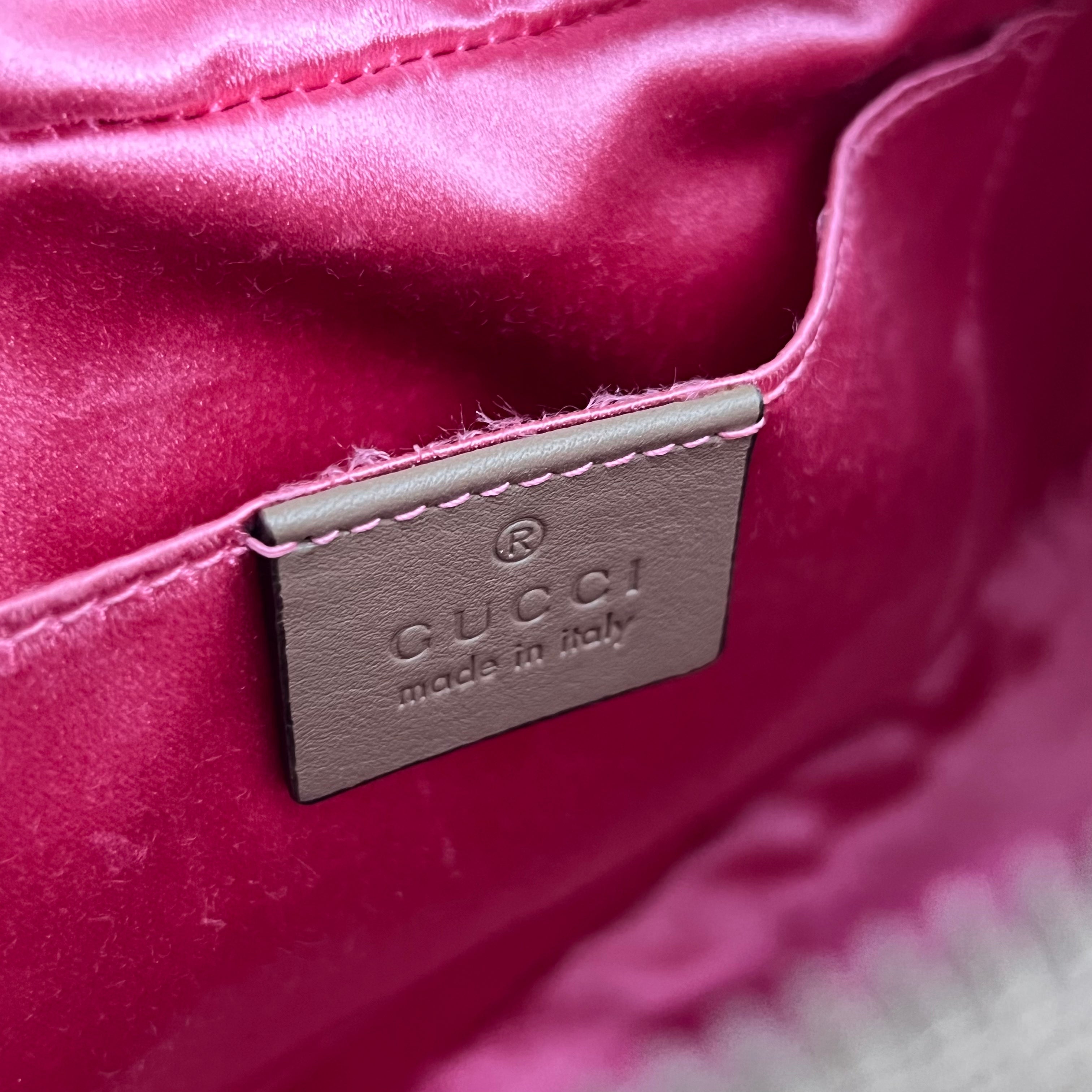 Small GG Marmont Matelassé Velvet Shoulder Bag