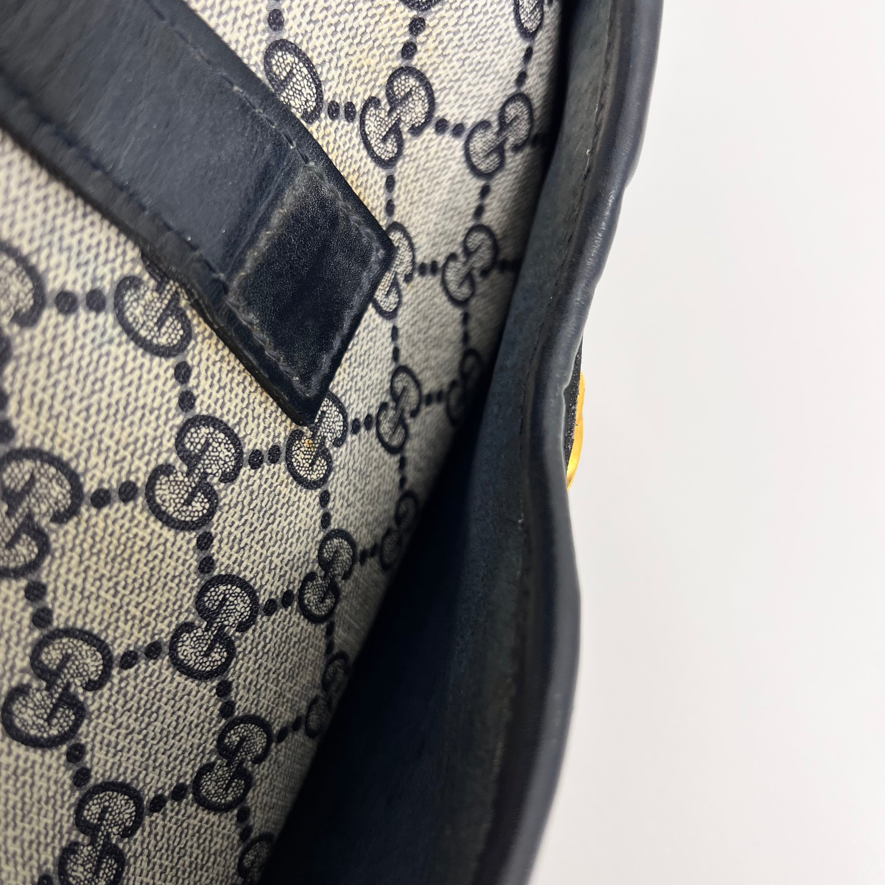 Navy GG Web Crossbody