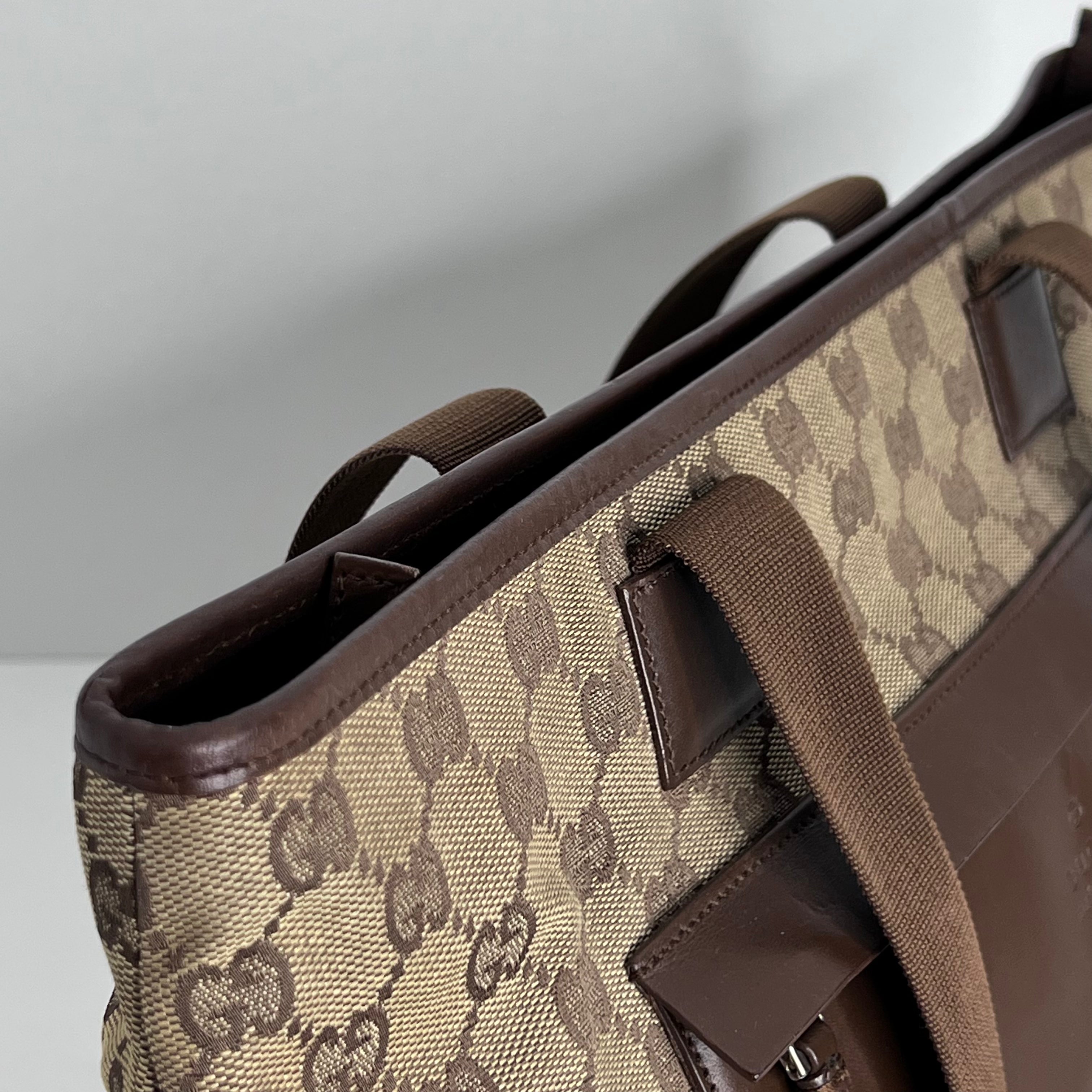 GG Web Canvas Tote