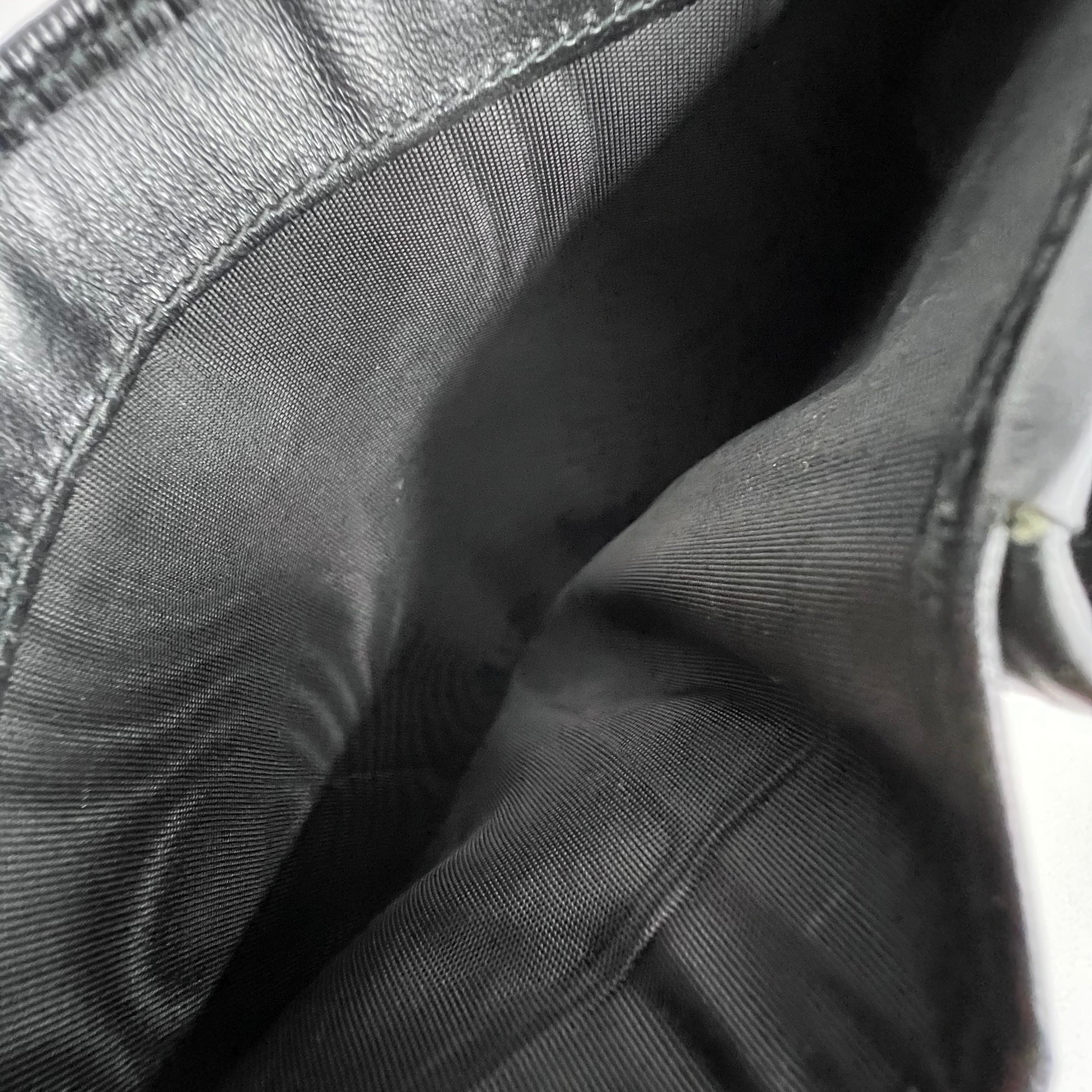 Small Black Vitello Move Leather Wallet