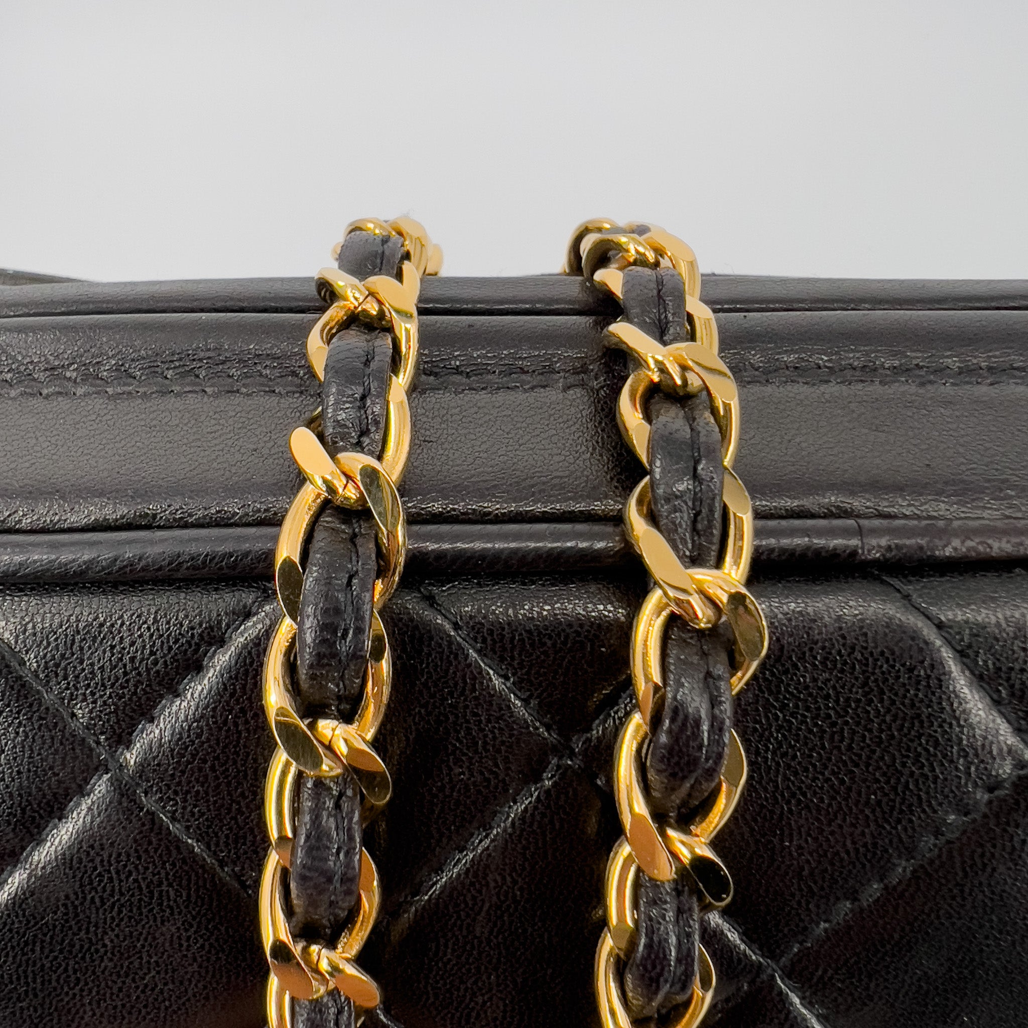 Vintage Black Lambskin Camera Bag