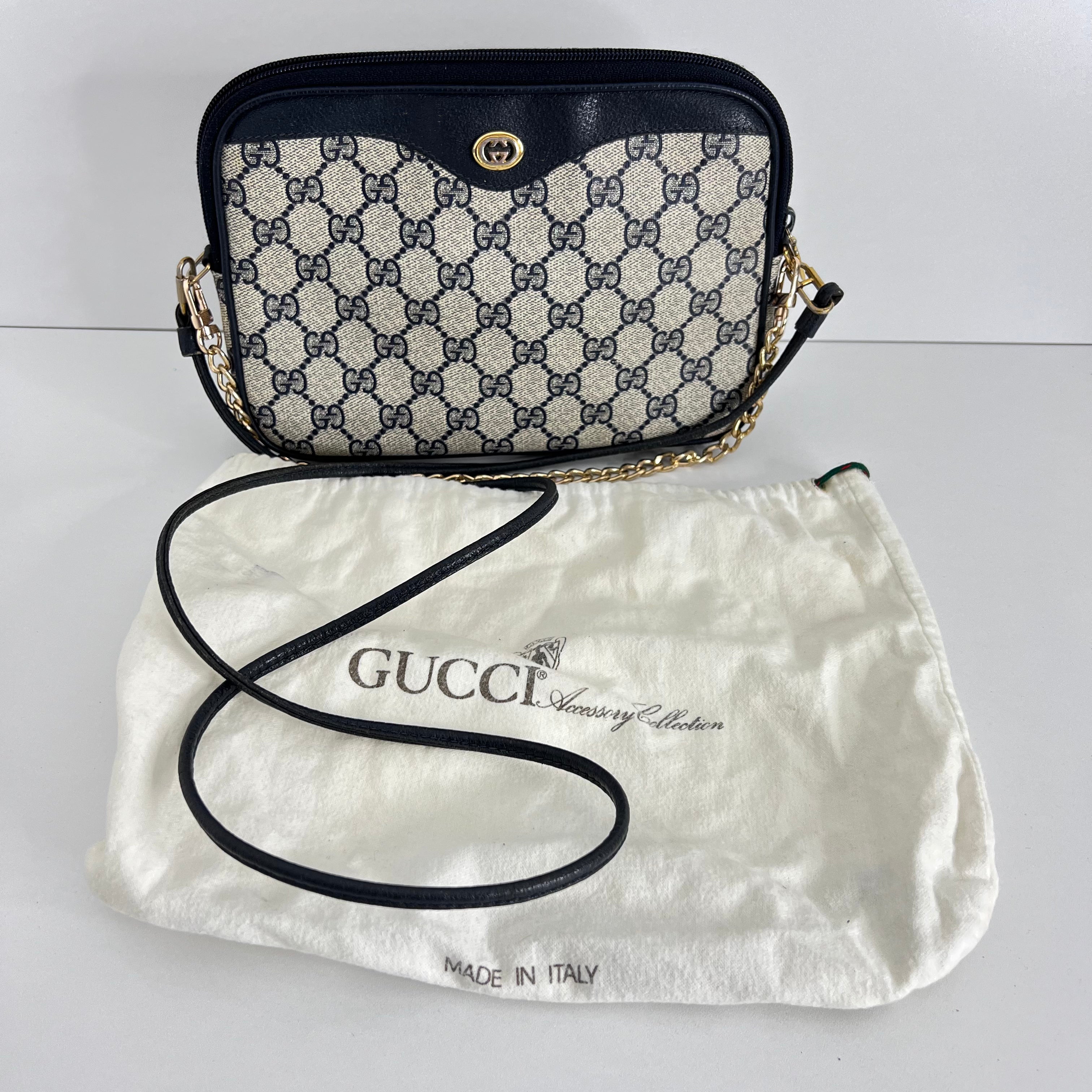 Navy GG Supreme Crossbody