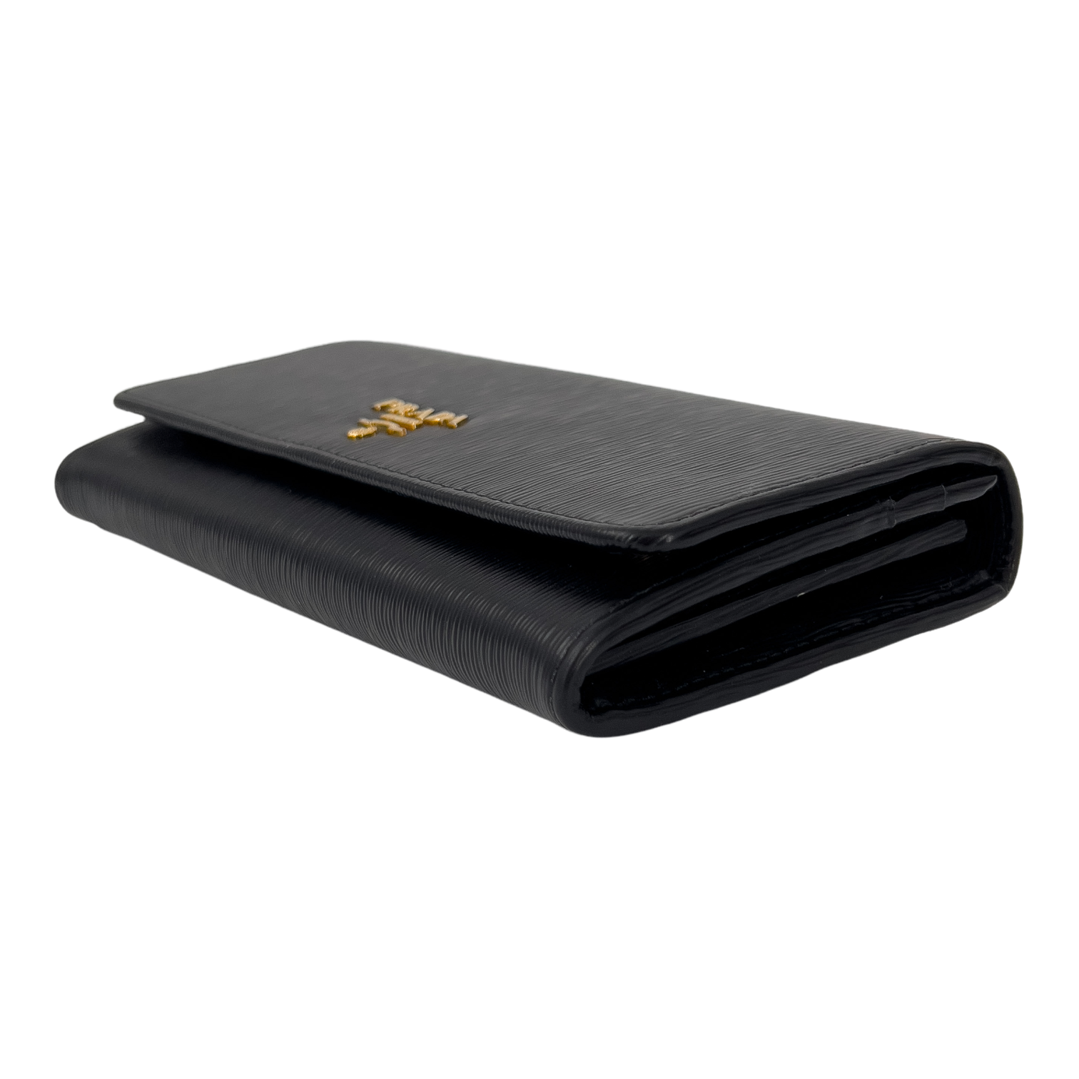 Black Saffiano Leather with Gold Chain