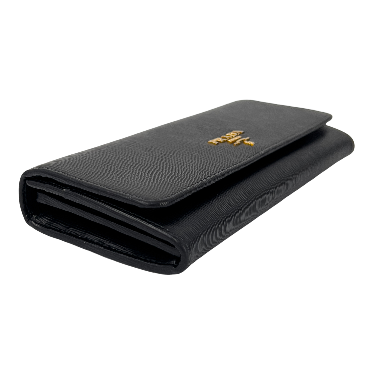 Black Saffiano Leather with Gold Chain