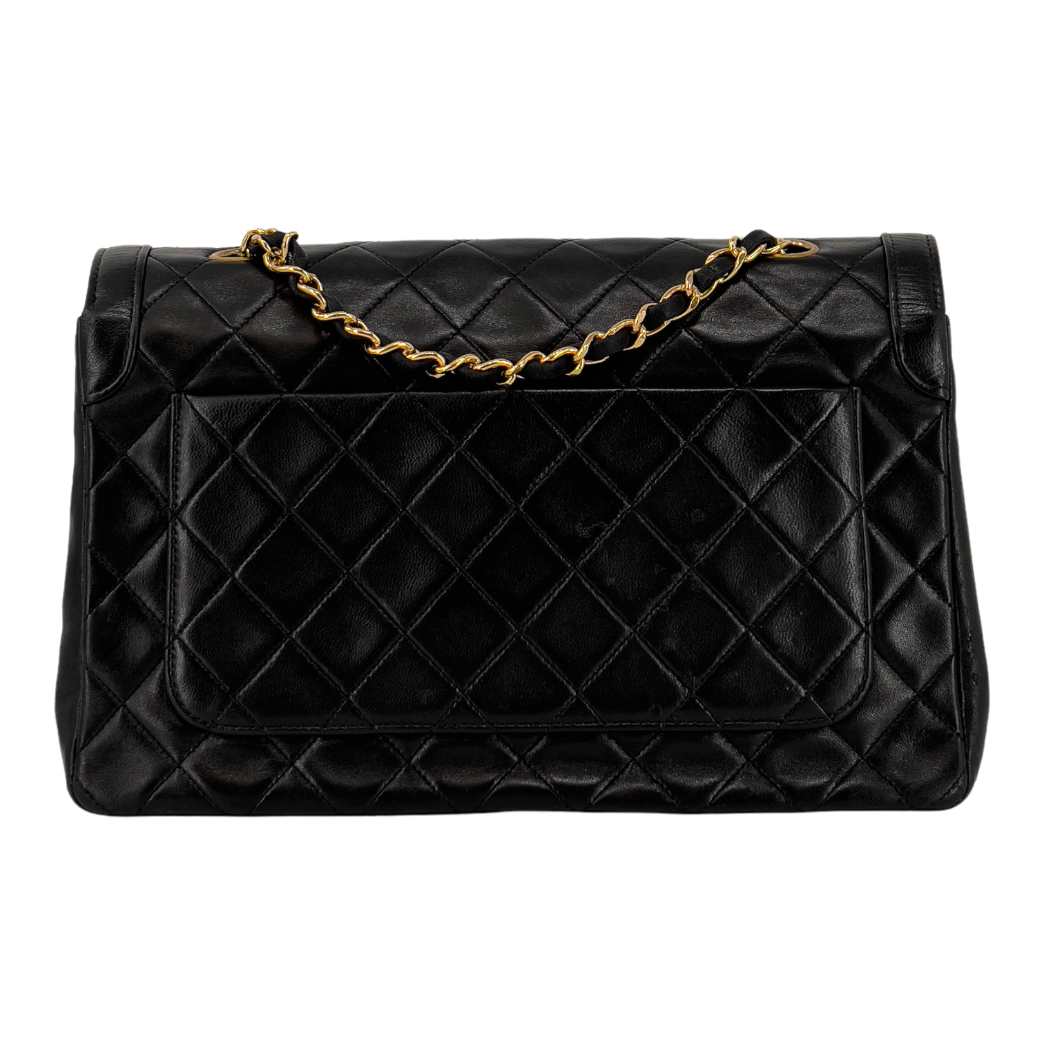 Vintage Medium Half-Flap Quilted Lambskin Bag