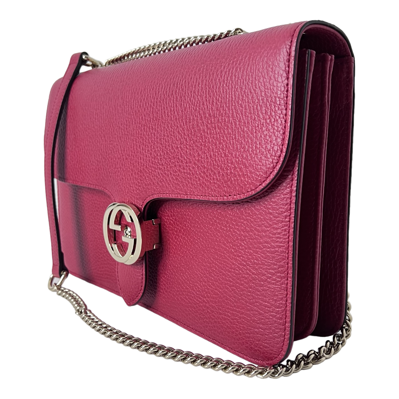 Red Interlocking GG Shoulder Bag