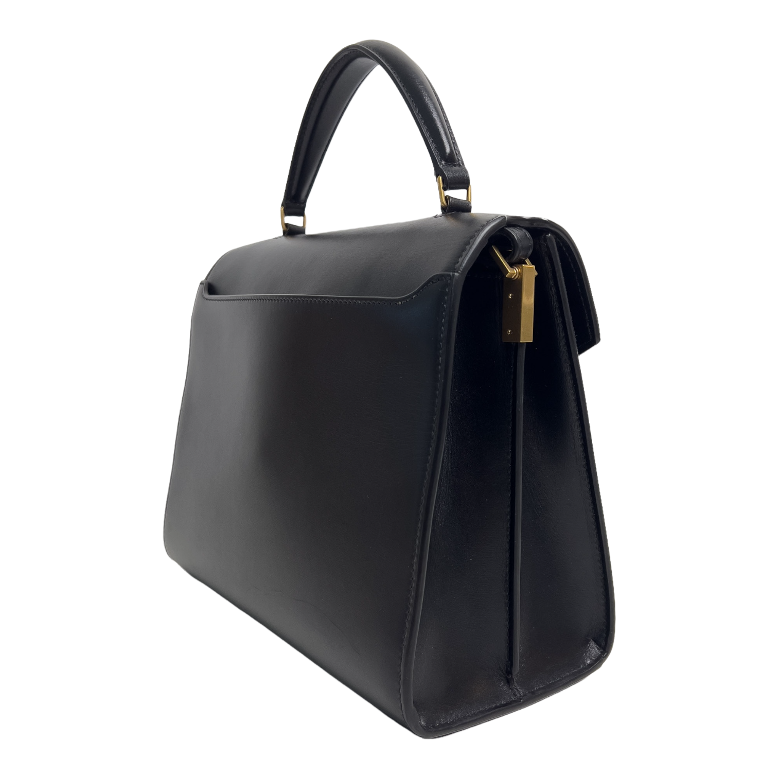 Medium Cassandra Top Handle Leather and Suade