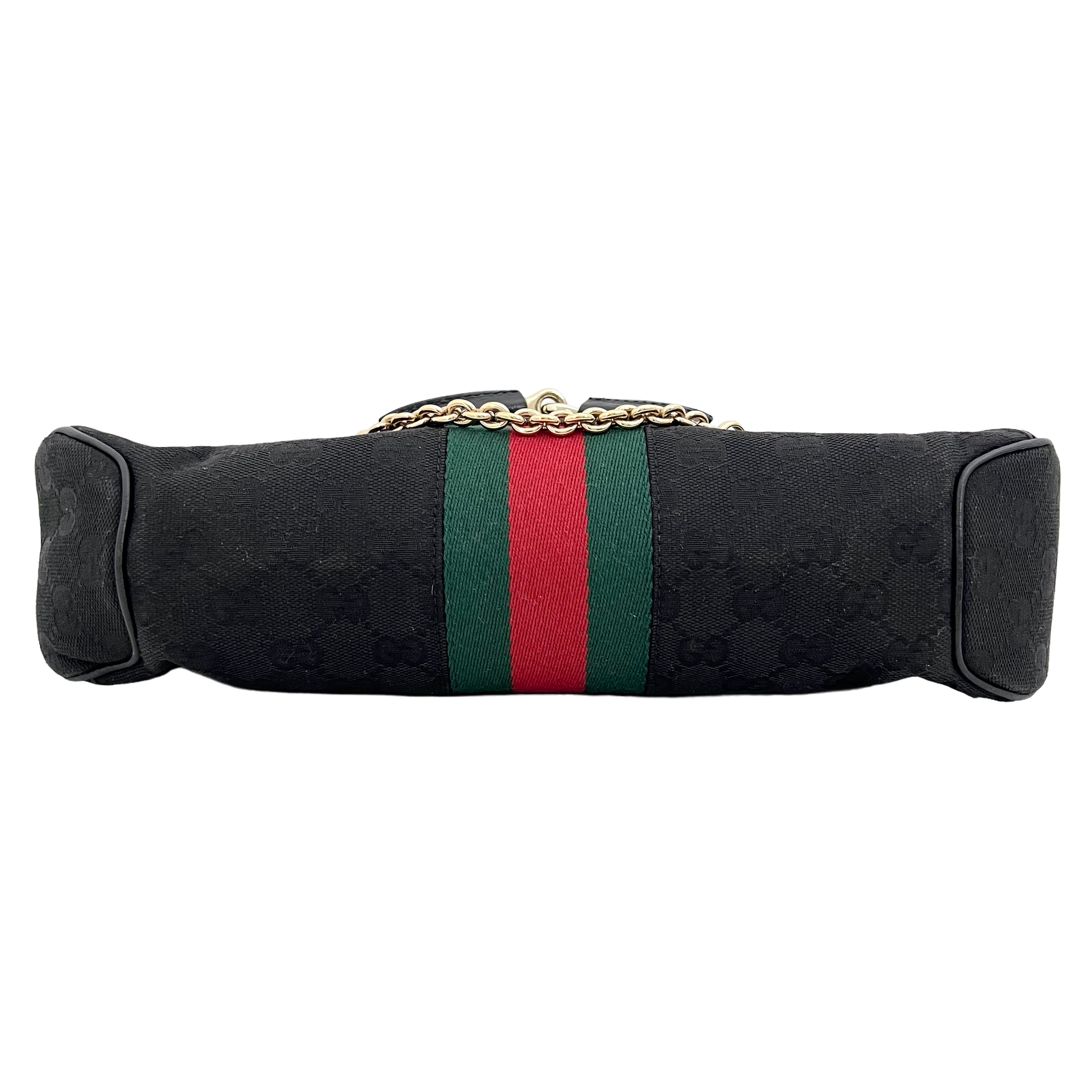 Black Horsebit Shoulder Bag