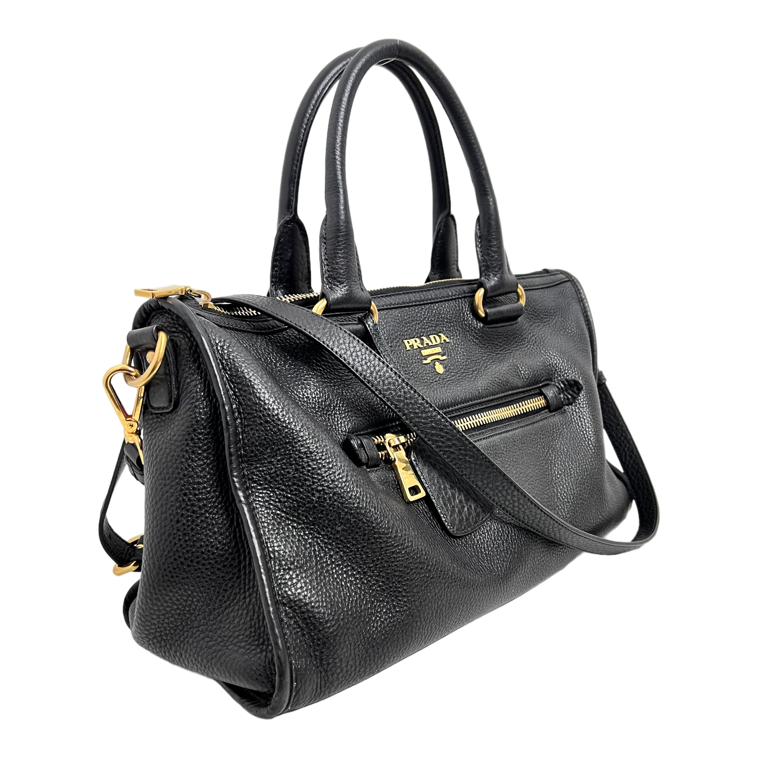 Black Vitello Daino Bag