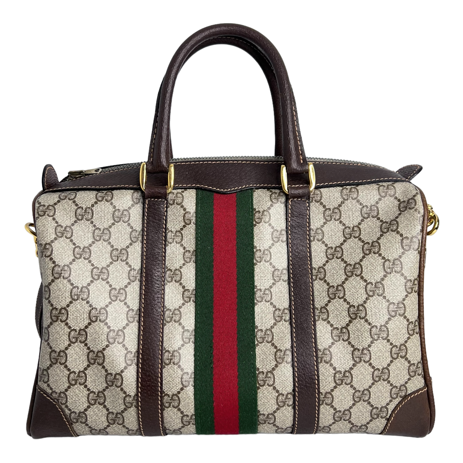 GG Supreme Boston Bag w/ Strap