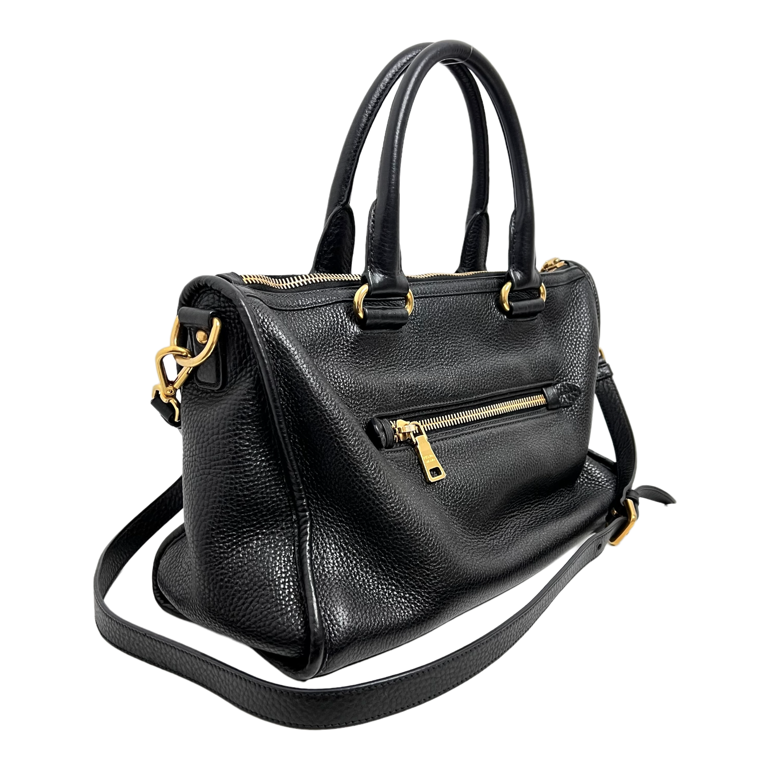 Black Vitello Daino Bag