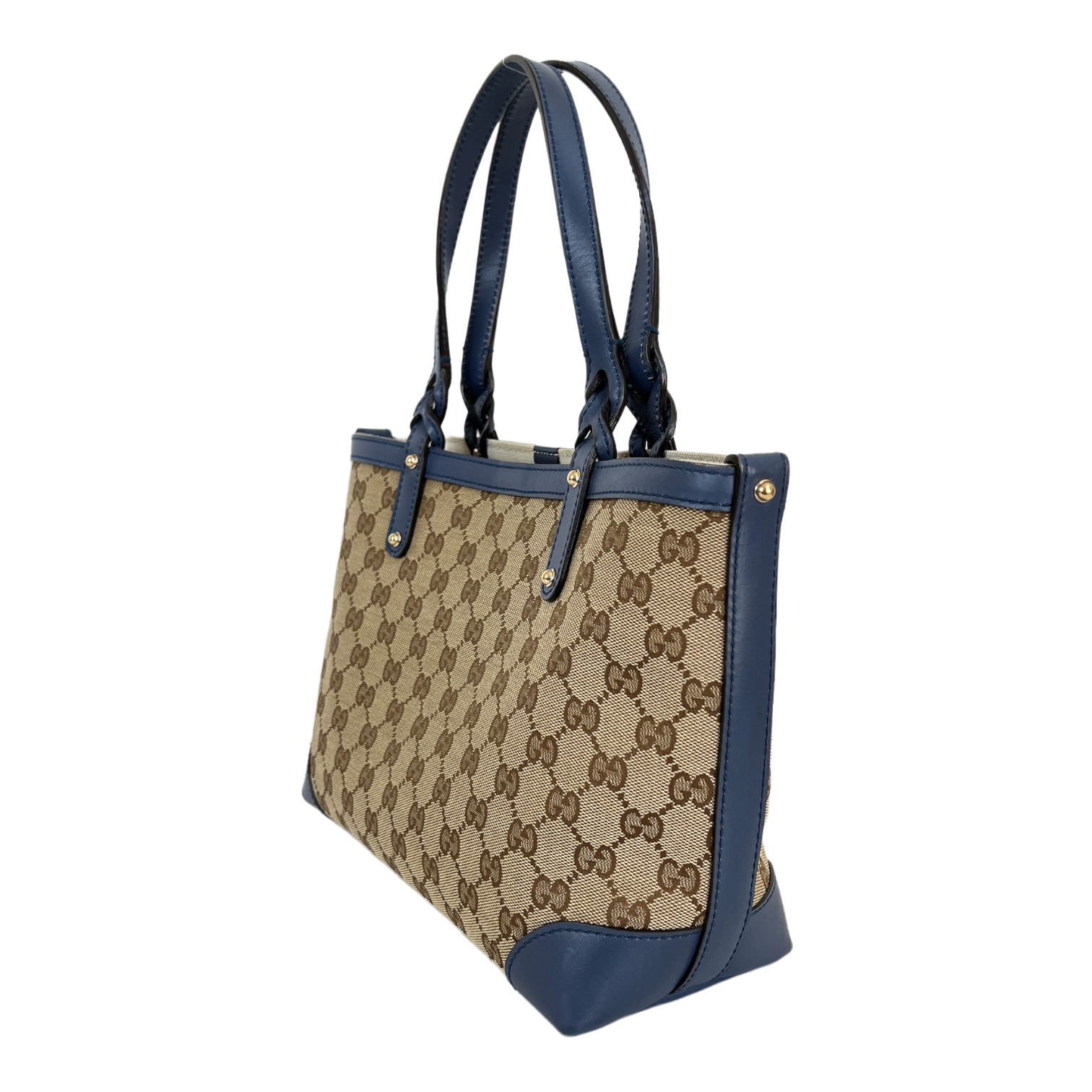 GG Blue Leather Tote