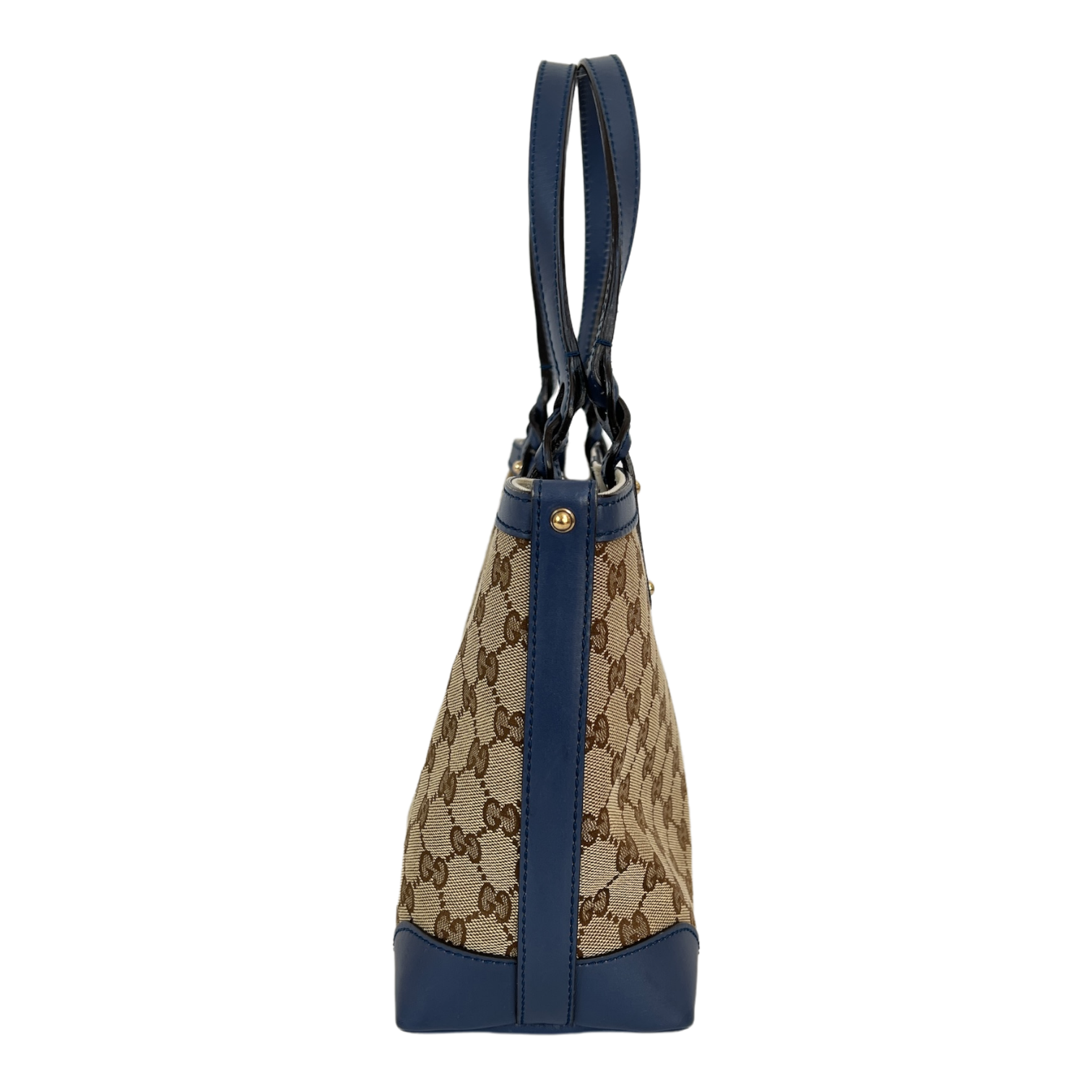 GG Blue Leather Tote