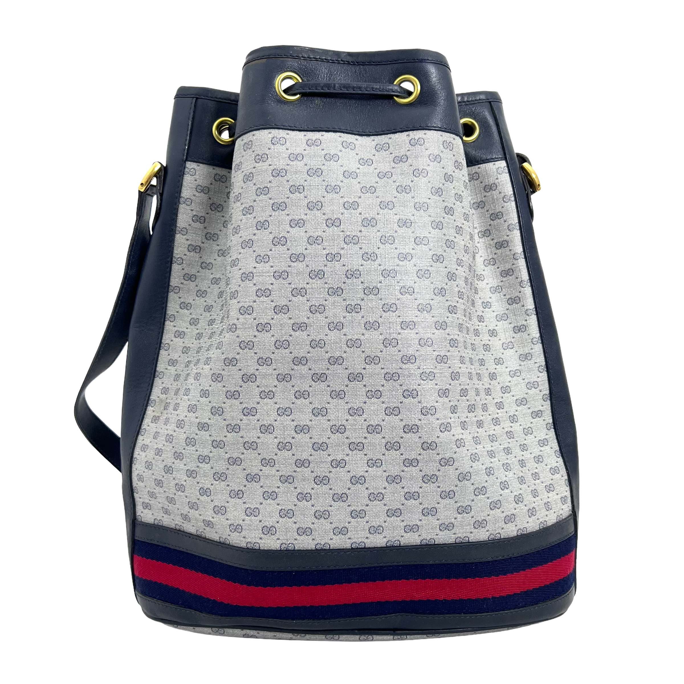 Navy GG Supreme Bucket Bag