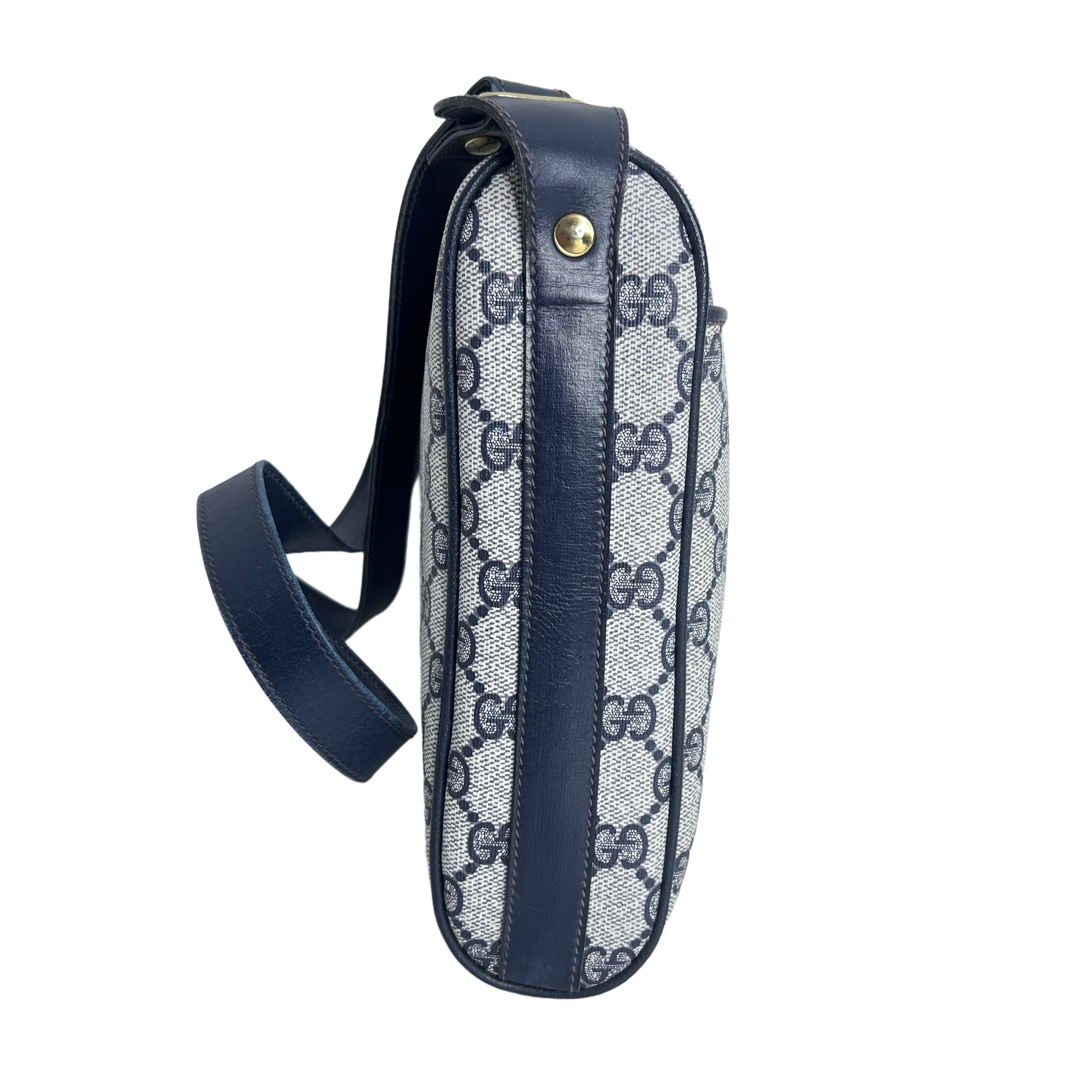 Navy GG Supreme Web Crossbody