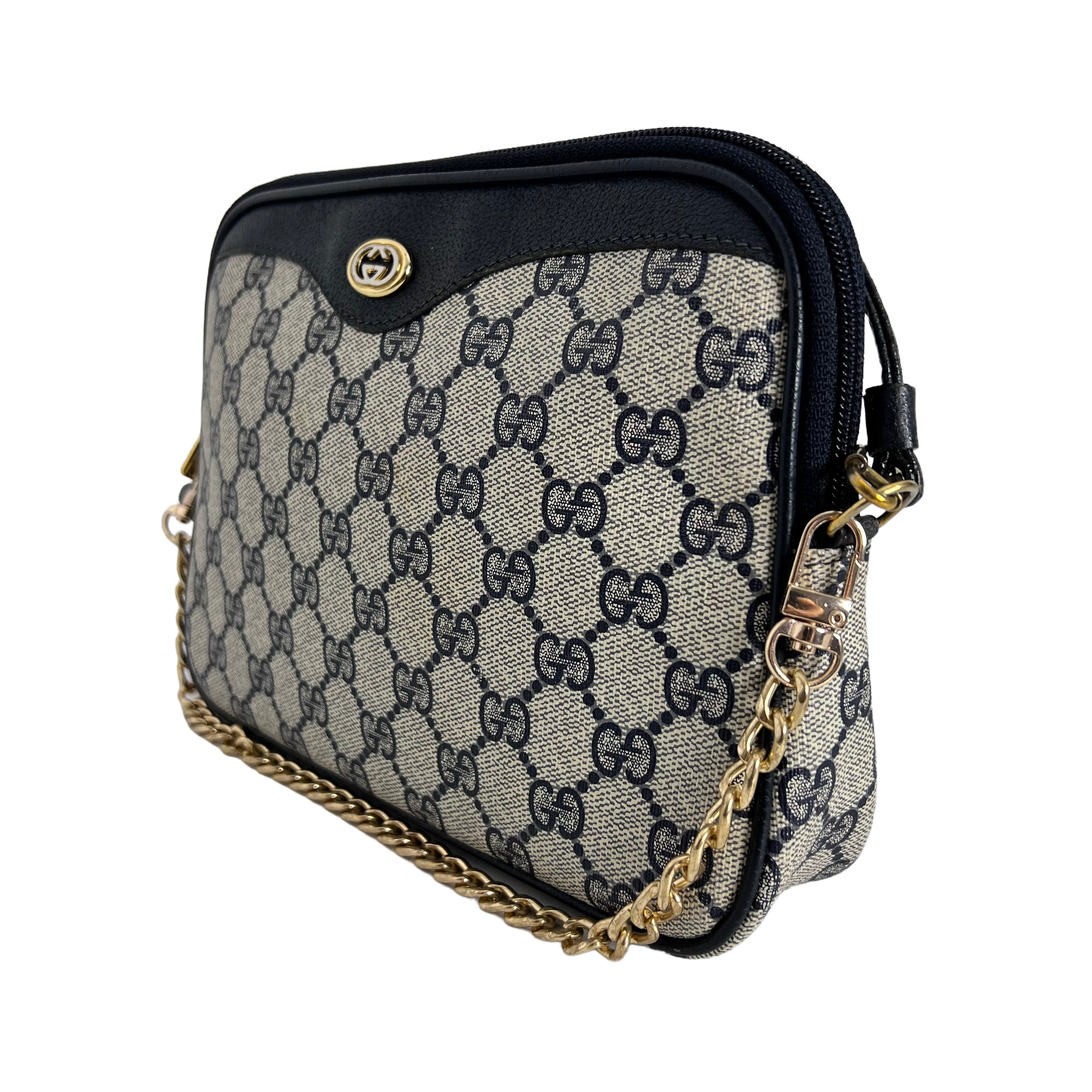 Navy GG Supreme Crossbody