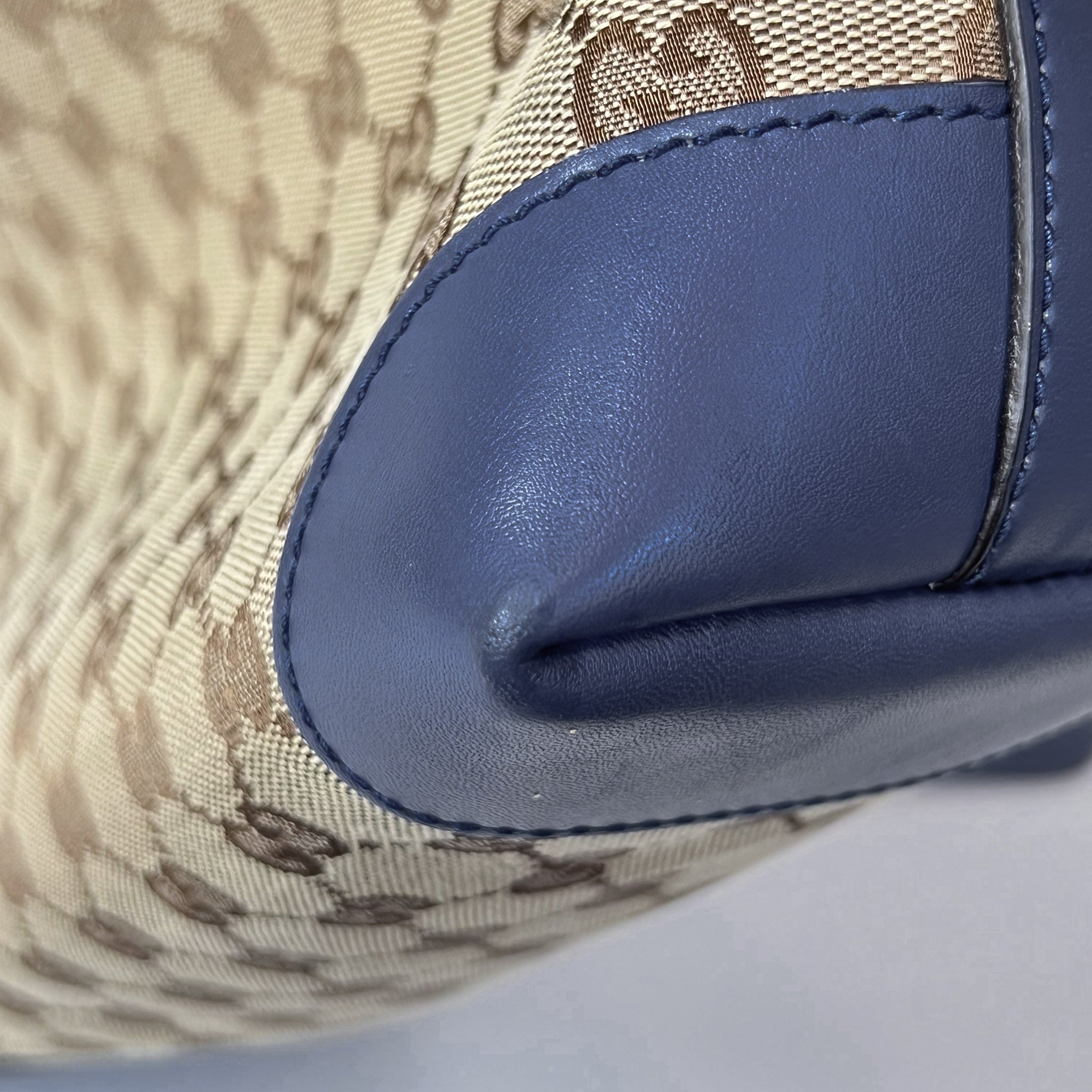 GG Blue Leather Tote