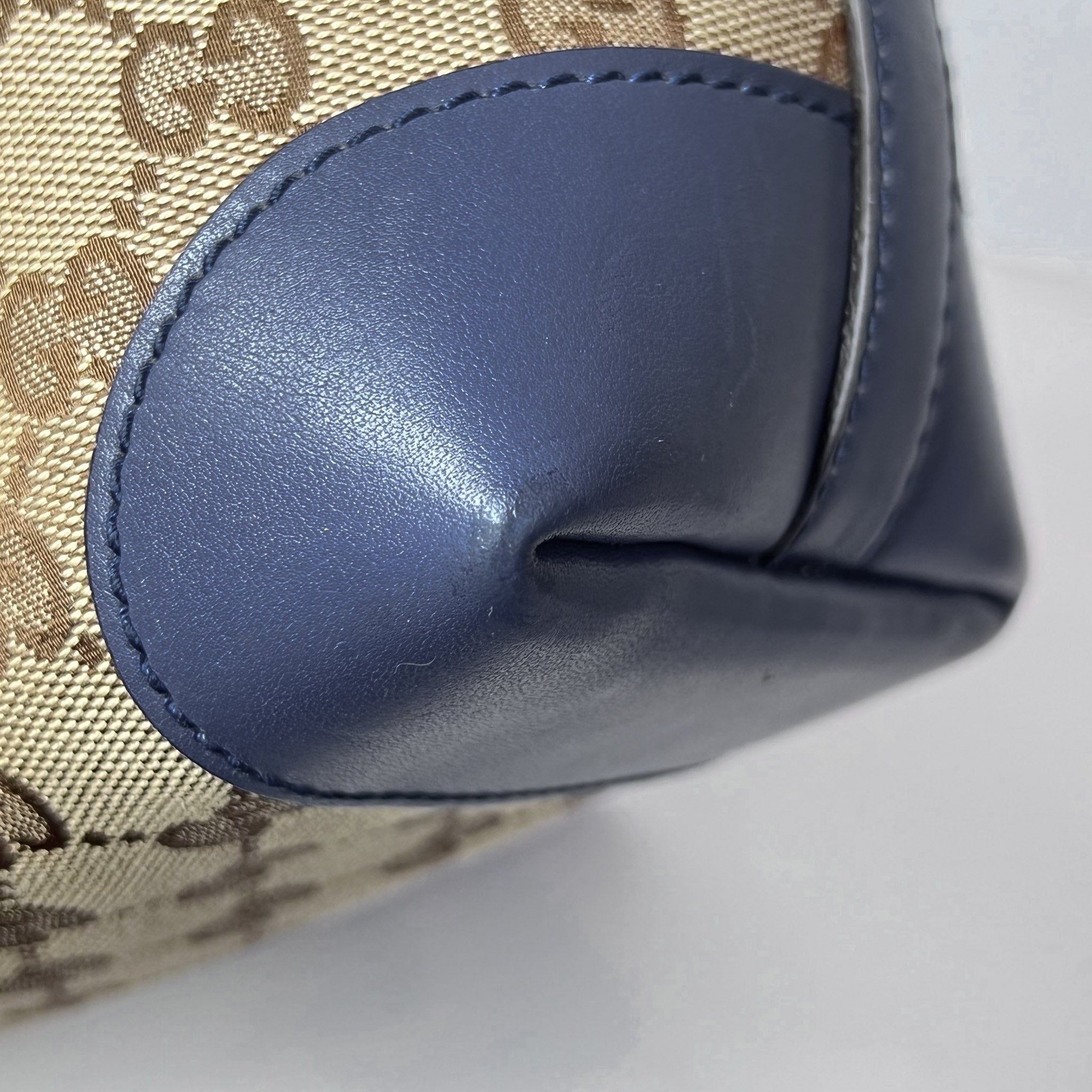 GG Blue Leather Tote