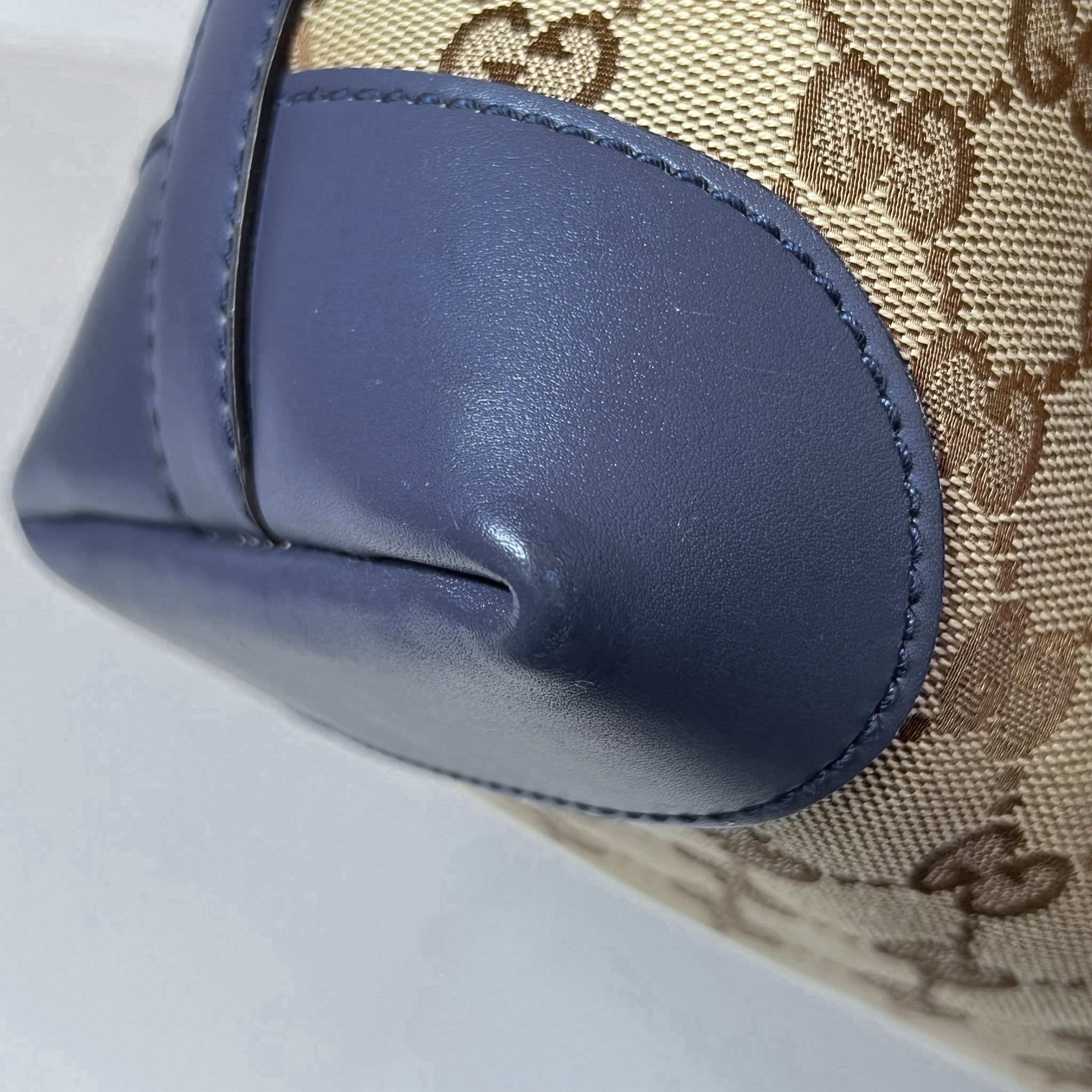GG Blue Leather Tote