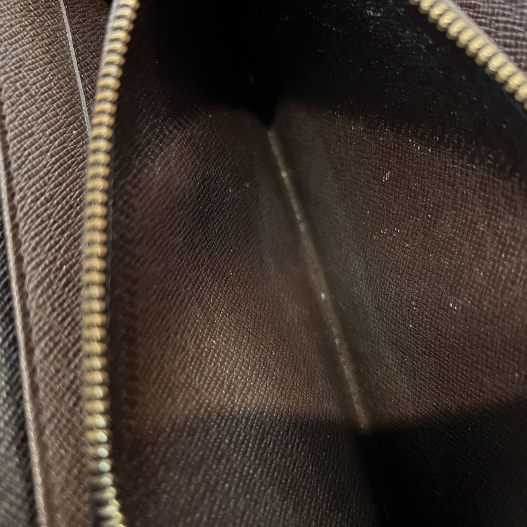 Damier Ebene Wallet with Gold Chain